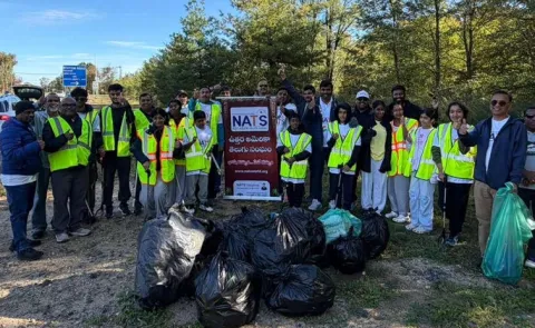 NATS members Telugu students in New Jersey highway adoption