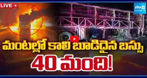 Travels Bus Fire Accident In Kurnool District