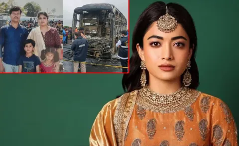 Rashmika mandanna emotional comments on Kurnool Bus Fire Accident