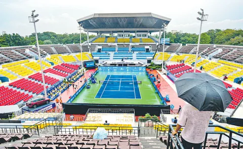 Cyclone Montha: SDAT Tennis Stadium at Nungambakkam stands rain-ready for WTA 250 Chennai Open
