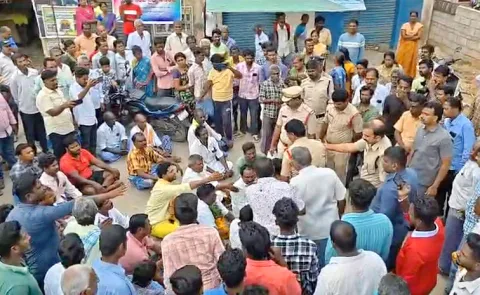 AP Chittoor Ambedkar statue Vandalise News Updtes