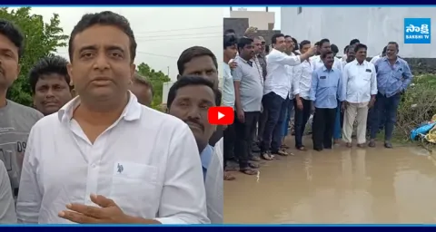 YSRCP Kasu Mahesh Reddy Visits Flood Affected Areas in Piduguralla 2
