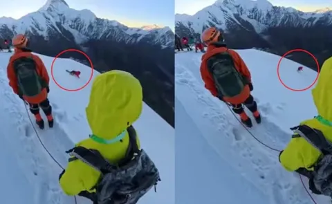 Hiker dies in China after removing safety rope for selfie Video