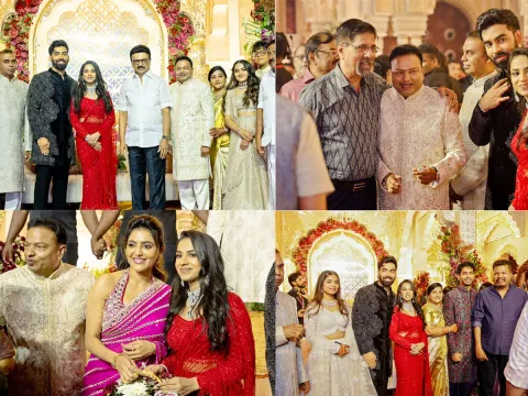 Celebreties Attended Ishari Ganesh Daughter Wedding Reception Photos