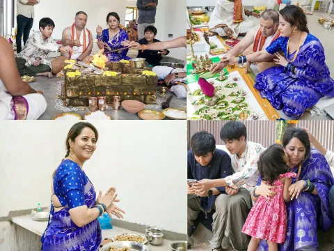 Anasuya Bharadwaj new home opening ceremony photos