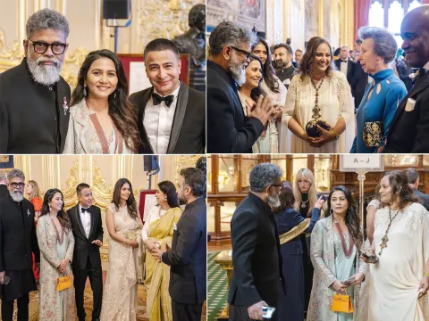 Director Sukumar and his wife Thabitha meet Princess Anne Photos