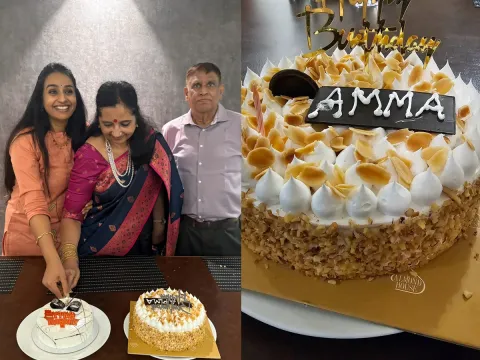Actress Laya celebrates her mother's birthday Photos