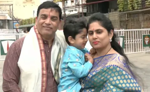 Producer Dil Raju With His Wife Tejaswini Visits Tirumala Temple Photos9