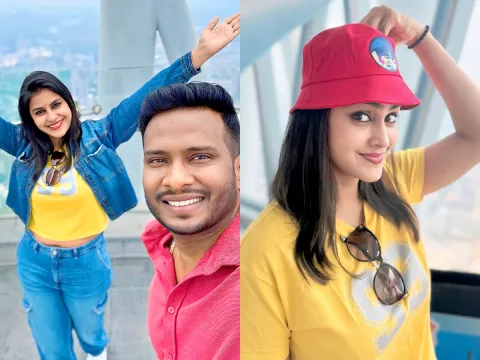 Bigg Boss 8 Soniya Akula ANd her Husband Yash Enjoying China Trip After Marriage Photos Viral1