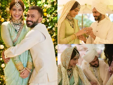 Sonam Kapoor shares unseen wedding pics with husband Anand Ahuja on 7th Anniversary Photos4