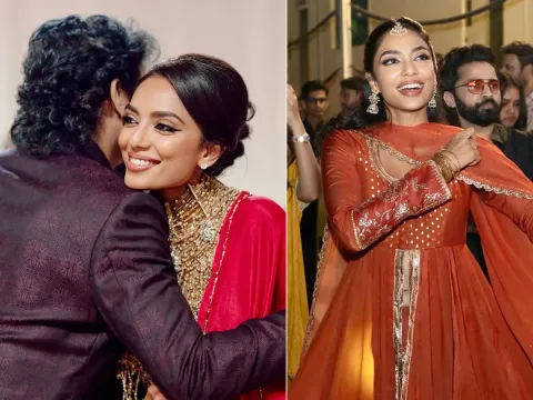 Sobhita Dhulipala shares A heartwarming moment with father-in-law Nagarjuna Akkineni at Akhil wedding Photos