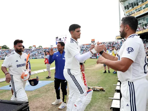 first cricket test match between England and India at Headingley in Leeds