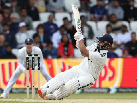 first cricket test match between England and India at Headingley in Leeds