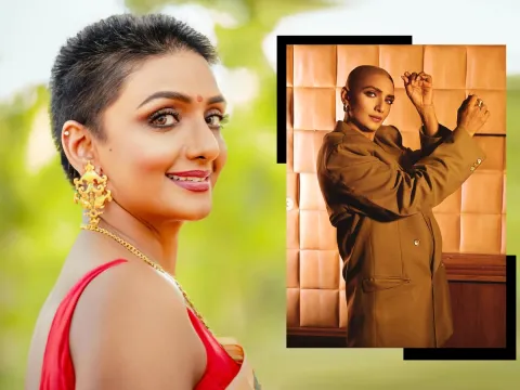 Bhanupriya Sister Shanti Priya Look with Shaved Head Goes Viral