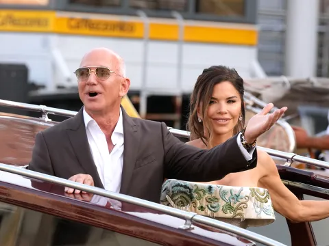 pre wedding reception of Amazon founder Jeff Bezos and Lauren Sanchez