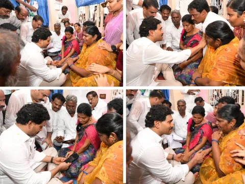 YS Jagan visits John Victor's family