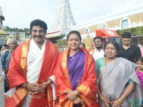 Anchor Suma, Rajiv Kanakala Visit Tirumala Photos