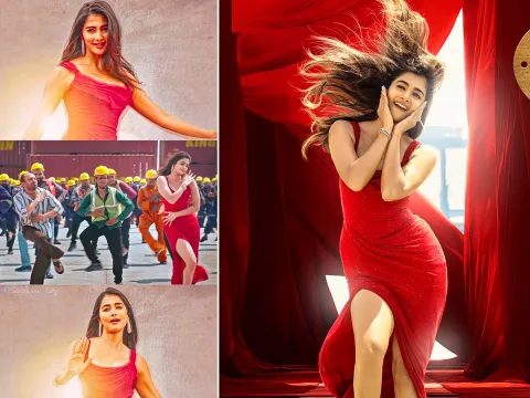 Actress Pooja Hegde Monica Song HD Stills