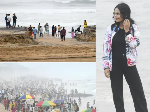 visakhapatnam rk beach photos goes viral