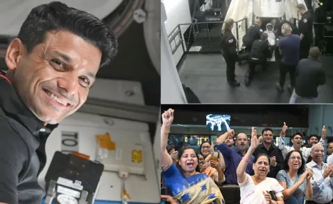 Shubhanshu Shukla Return To Earth Photos