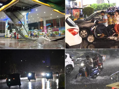 Heavy Rain in Vijayawada Today Photos