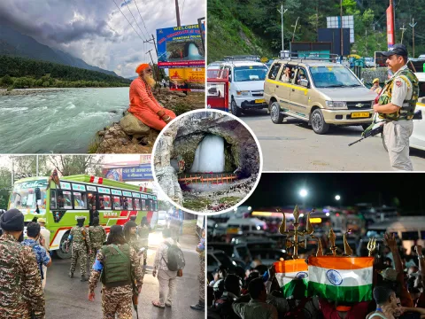 The Amarnath Yatra Being Welcomed Photos