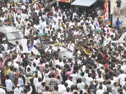 Huge Crowd At YS Jagan Nellore Tour Photos