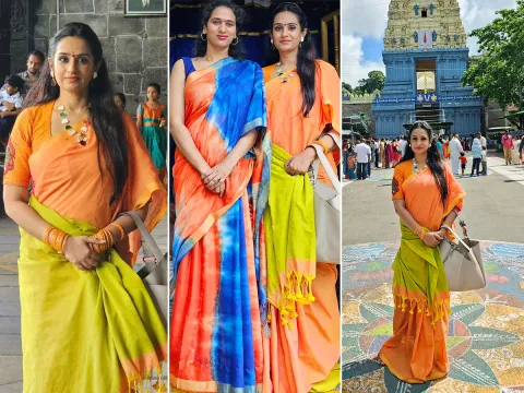 Tollywood Actress Laya At Simhachalam Temple Photos