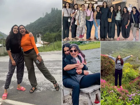 Niharika Konidela Visits Arunachalam temple With Friends Photos