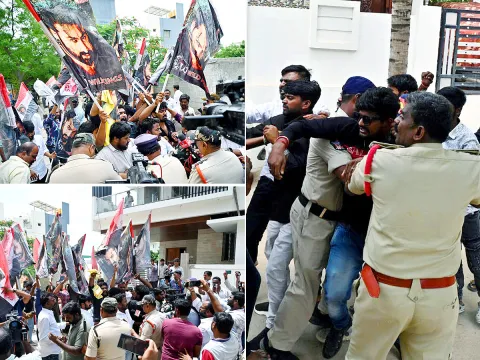 JR NTR Fans Stage Protest in Anantapur Photos