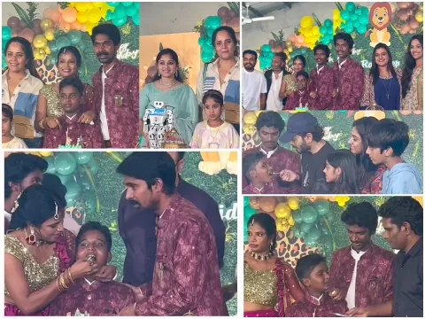 Actor Dhanraj son Birthday celebrations Photos