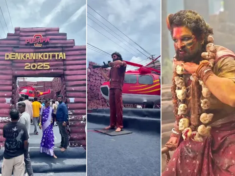 Pushpa 2 Style Ganesh Mandapam In Chennai Photos