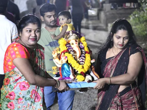 Ganesha immersions in Telugu States Photos