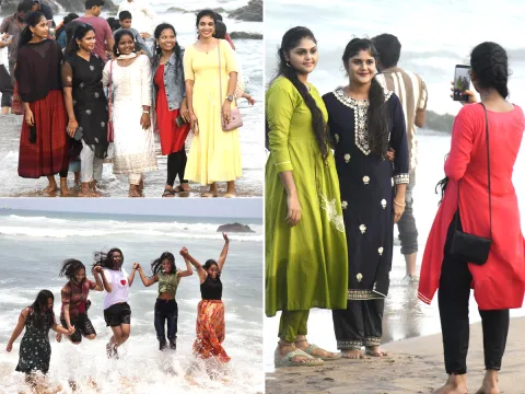 Friendship Day 2025 Celebrations Visakhapatnam RK Beach Photos