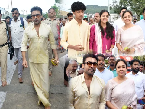 Surya family visits to Tirumala (Photos)