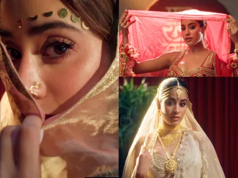 Actress Janhvi Kapoor looks In bride for Masaba Guptas New collection Photos