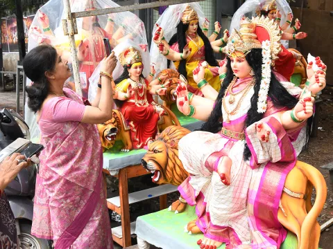 Dasara 2025 : Durga Mata Idol Making in Hyderabad