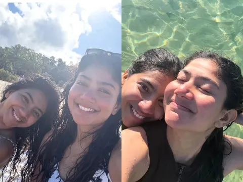 Actress Sai Pallavi enjoying In Beach with her sister Pooja Kannan PHotos