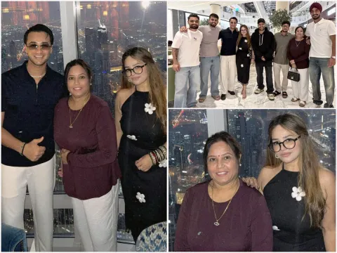 Abhishek Sharma goes on a trip to Burj Khalifa with his family: Photos
