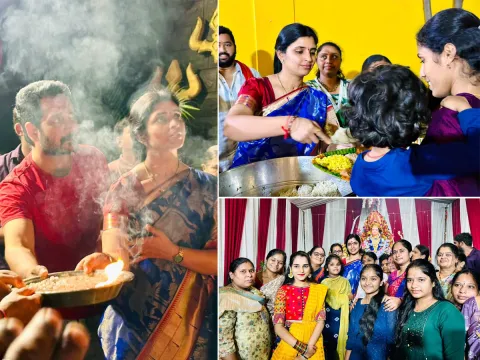 YSRCP Leader Shyamala Dussehra Pooja in Hyderabad