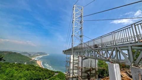India Longest Glass Bridge in Vizag Photos Goes Viral