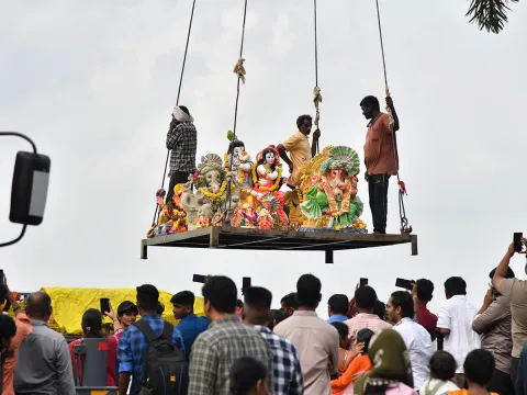 Ganesh Nimajjanam 2025 At Hussain Sagar Photos