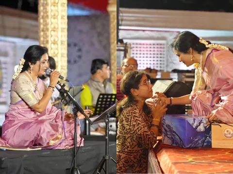 Singer Sunitha At The Bengaluru Ganesh Festival Photos