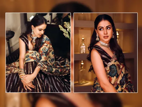 Genelia Deshmukhs chanderi lehenga with a Kalamkari dupatta hand painted over 25 days