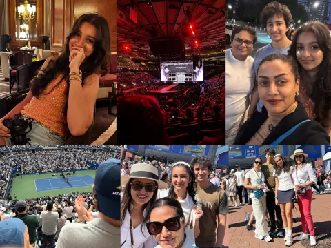 hero Mahesh's family enjoying their US tour (Photos)