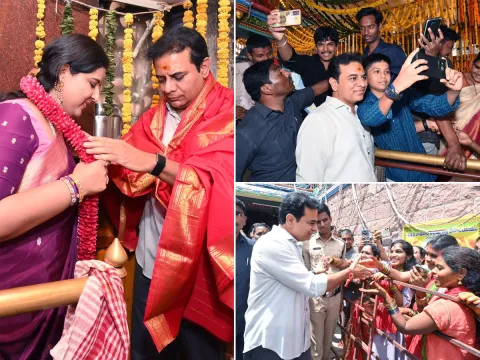 KTR Visit On Jubilee Hills Peddamma Thalli Temple Photos