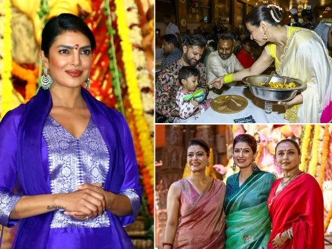 Priyanka Chopra Celebrations Hindu festival of Durga Puja in Mumbai