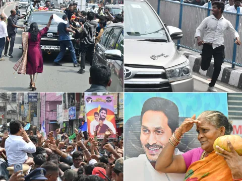 YS Jagan Mass Craze At Narsipatnam Road Show Photos