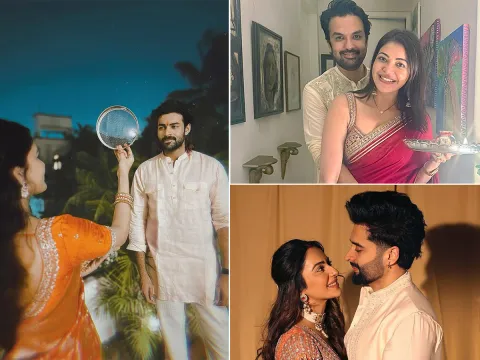 Actress Lavanya Tripathi And Kajal Aggarwal Karwa Chauth Festival Photos