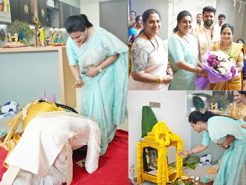Rk Roja Attends Anchor Lasya House Warming Ceremony Photos